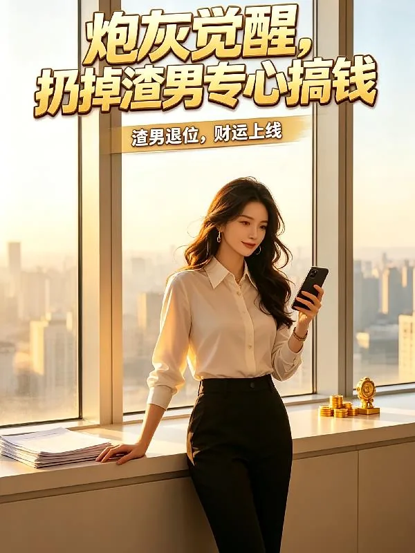 《炮灰觉醒，扔掉渣男专心搞钱》小说封面