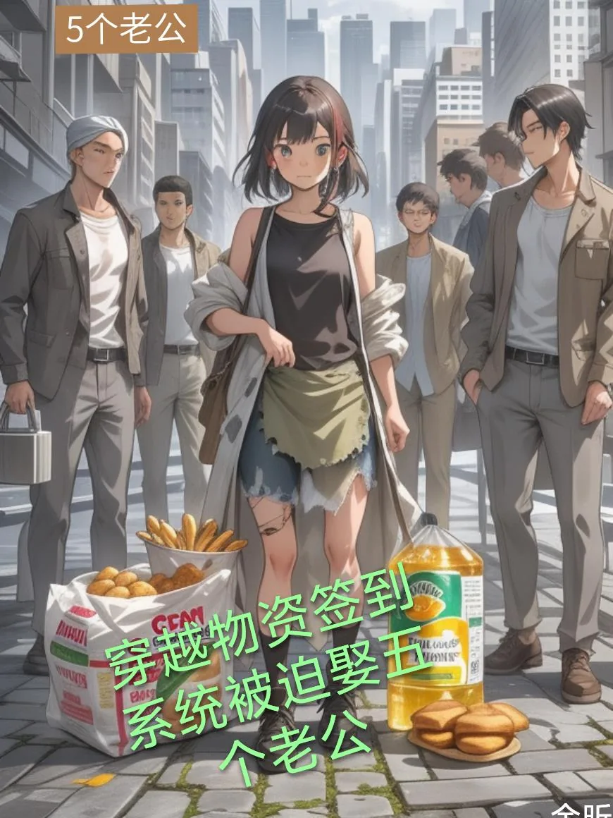 《穿越物资签到系统被迫娶五个老公》小说封面