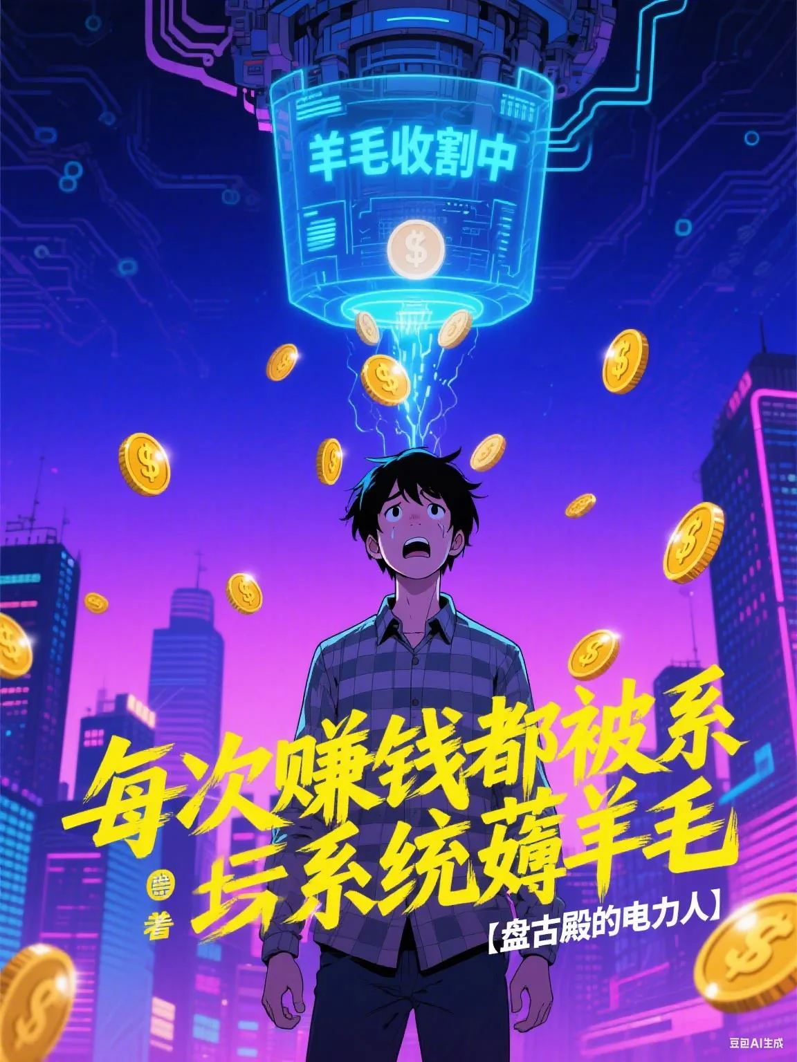 《每次赚钱都被系统薅羊毛》小说封面